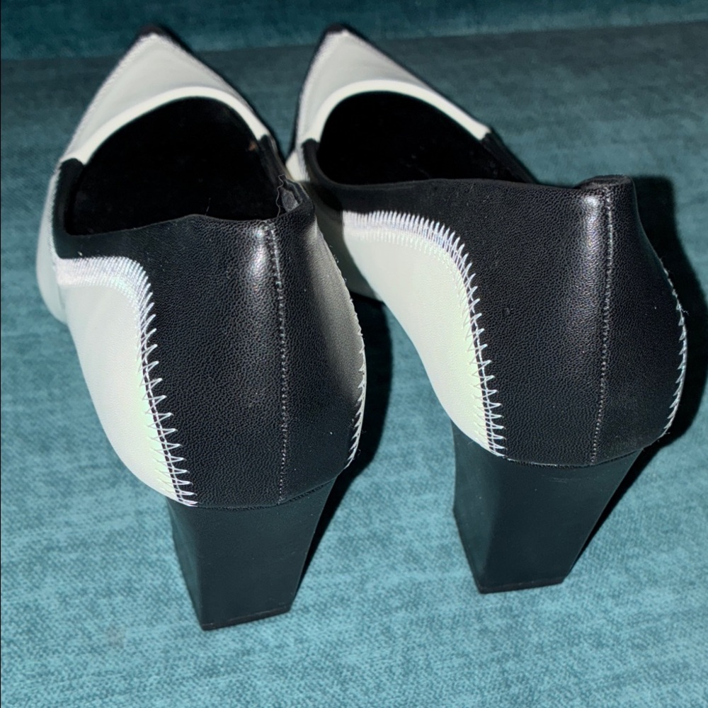 Elegant Black and White Women's Heels EU Sz 39 US Sz 8 nwot - Picture 6 of 7